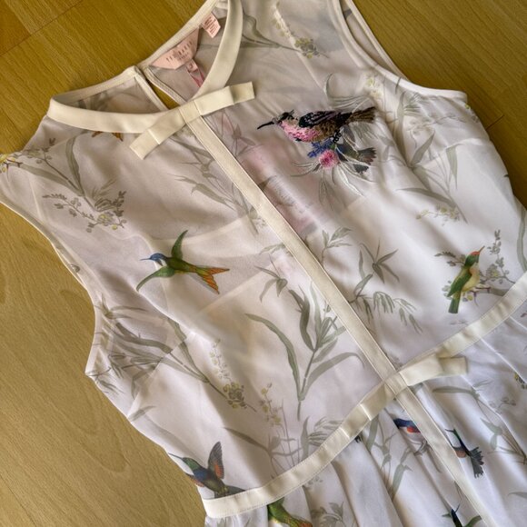 NWT Ted Baker Aleksa Fortune Embroidered Dress Size 3 (Large) - Picture 9 of 9